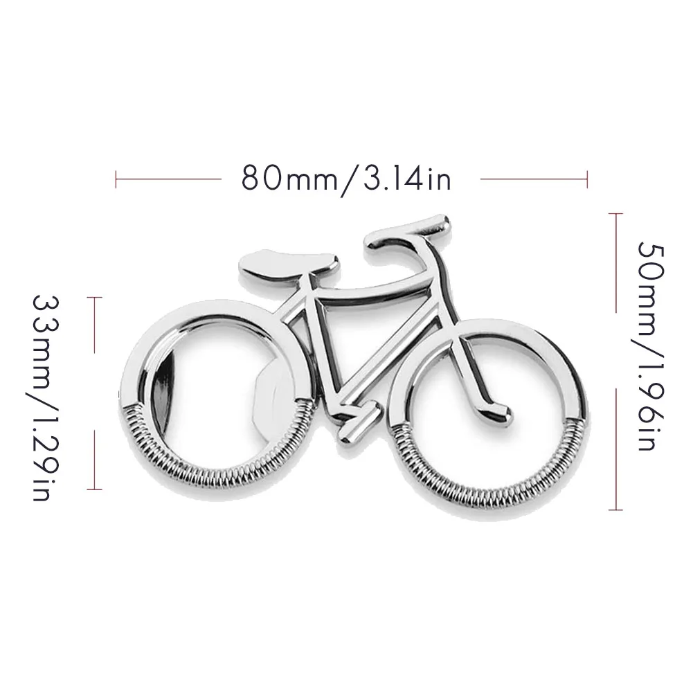 20Pcs/Lot Metal Beer Bottle Opener Cute Bike Bicycle Keychain Key Rings for Bottle Openers Creative Gift for Cycling