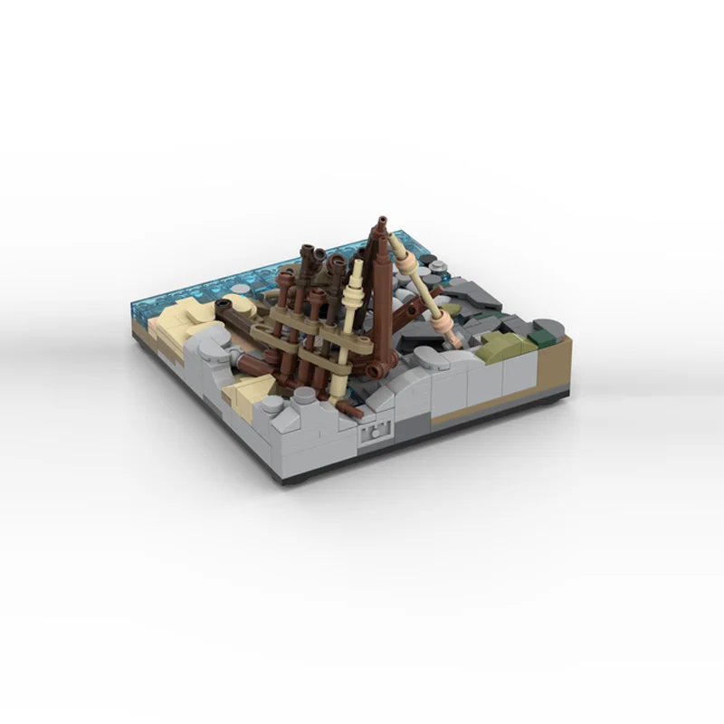 Castelo medieval modelo moc tijolos de construção rock beach fortaleza tecnologia modular crianças presentes do feriado montar brinquedos terno