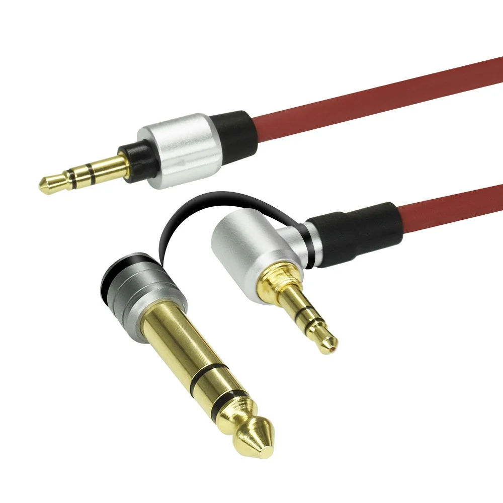 3.5mm to 3.5/6.35mm Aux Cable for PC MP3 Speaker Replacement Audio Cord Compatible with By Dr Dre Pro Detox Edition Headphones