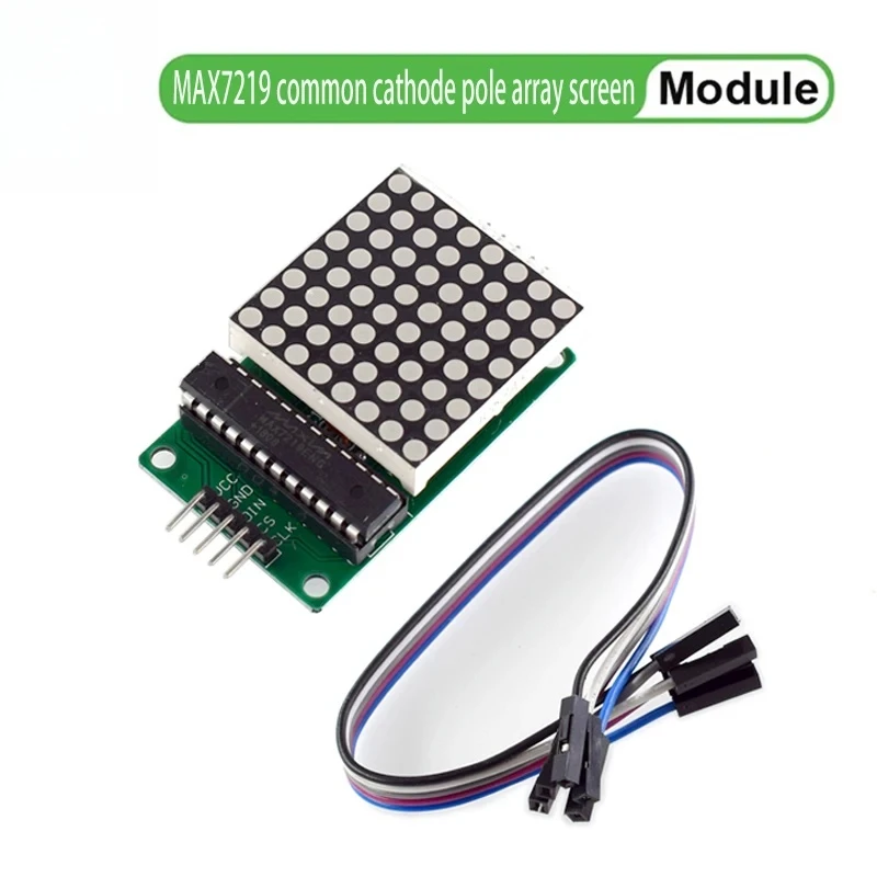 Módulo de matriz de puntos MAX7219 8*8, módulo de microcontrolador de luz roja, módulo de pantalla MCU, módulo de control de pantalla LED