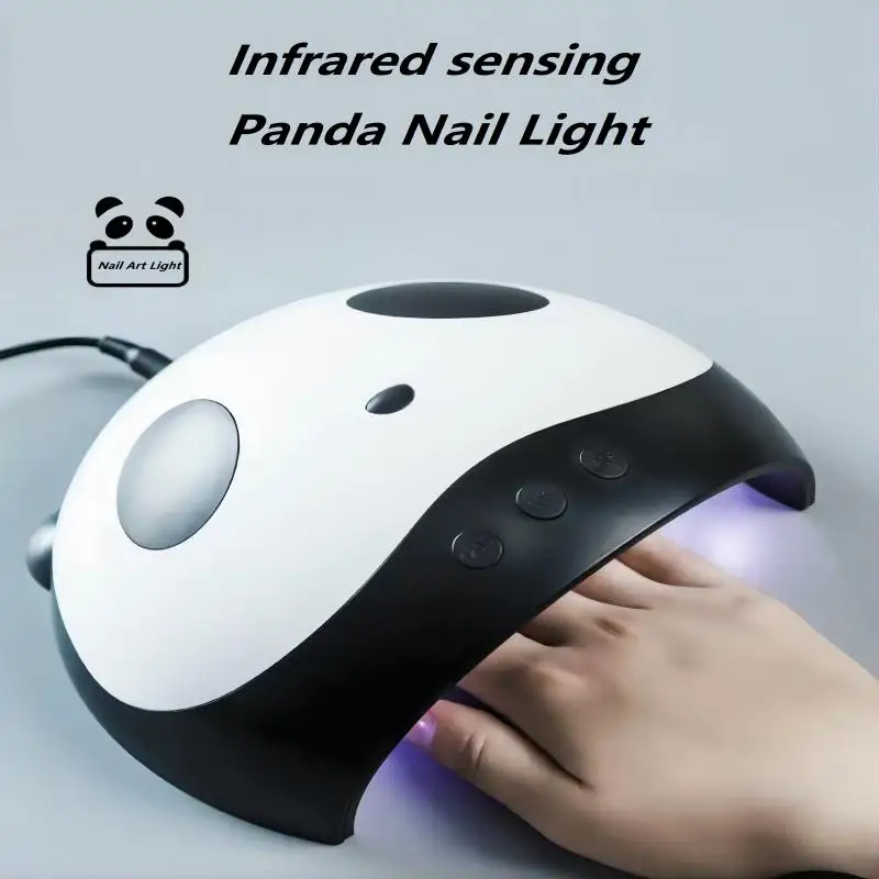 Panda Nail Lamp Cartoon Cute Fast Drying Led Nail Dryer Painless Anti-Hacking Professional Nail Polish Lamp For Gel Nail Polish