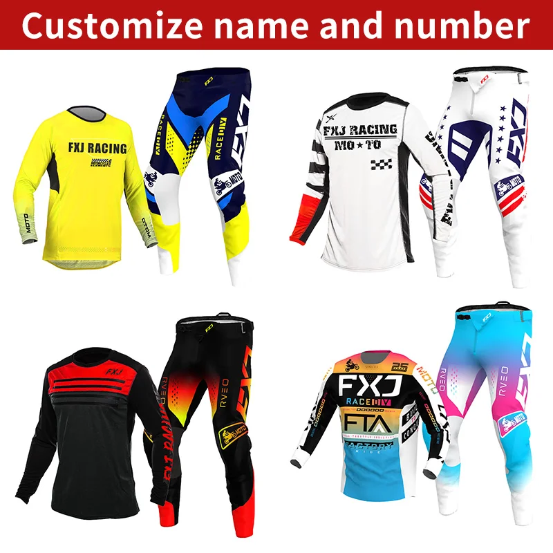 

motocross gear set racing suit Off-road MX Enduro MOTO Mens Kits Women's Motorcycle Combo white Pink black red green