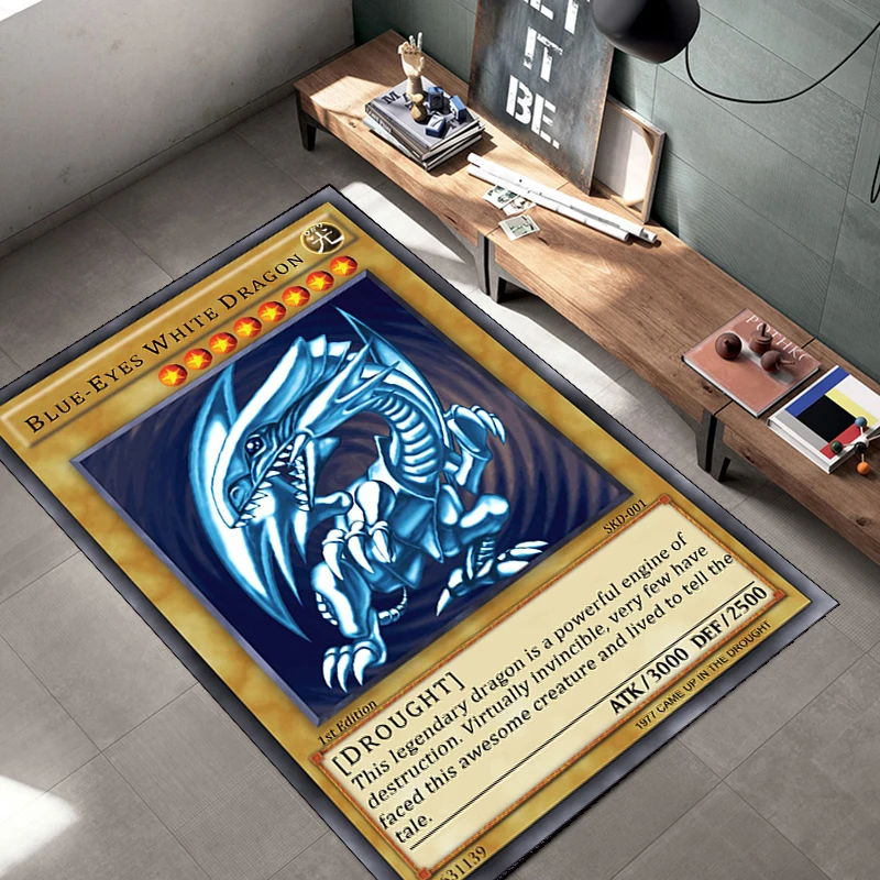 Game King Blue Eyes White Dragon Carpet Living Room Bedside Carpet Card Back Card Gaming Chair Floor Mat Door Mat Foot Mat