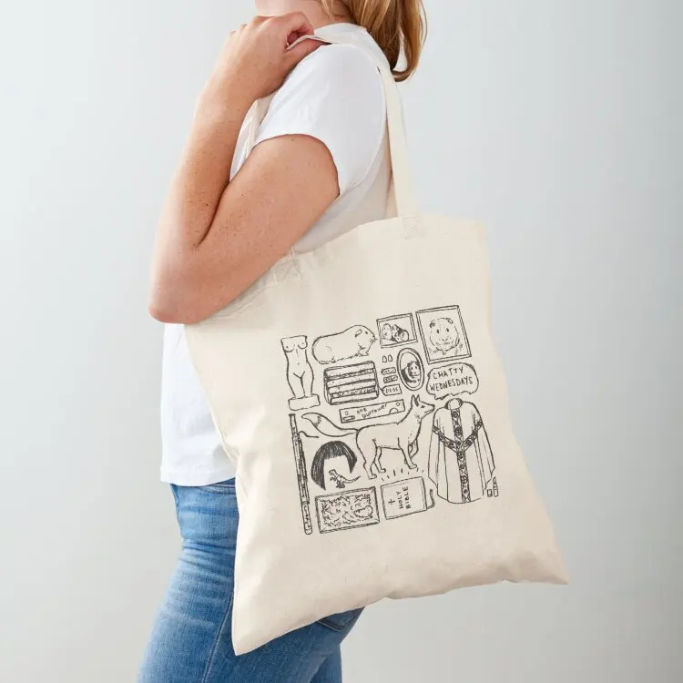 FLEABAG illustration black and white Tote Bag sac pour femme canvas shopping bag Gift bag Big