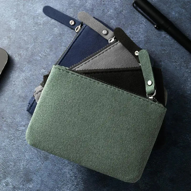 Mini PU Leather Wallet Trendy Zipper Coin Purse Card Holder Multi-slot Money Pouch for Ladies Office Work Use