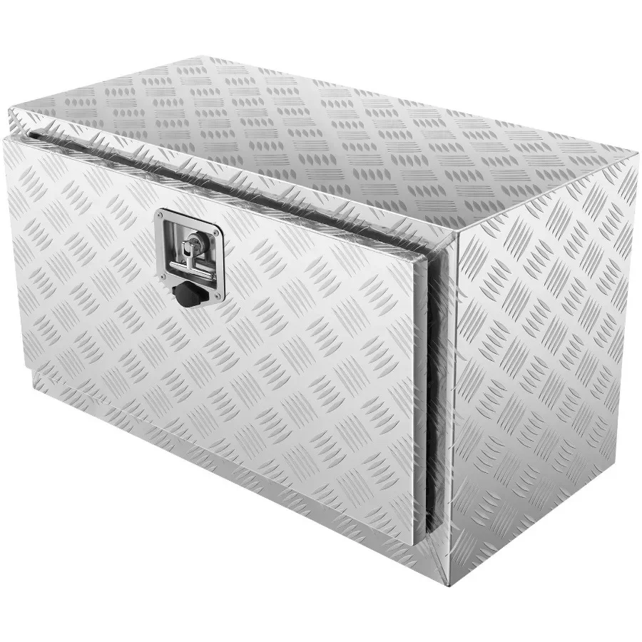 

VEVOR Underbody Truck Box 30"×14"×16" Pickup Storage Box Heavy Duty Aluminum Diamond Plate Tool Box with Lock and Keys Waterpro