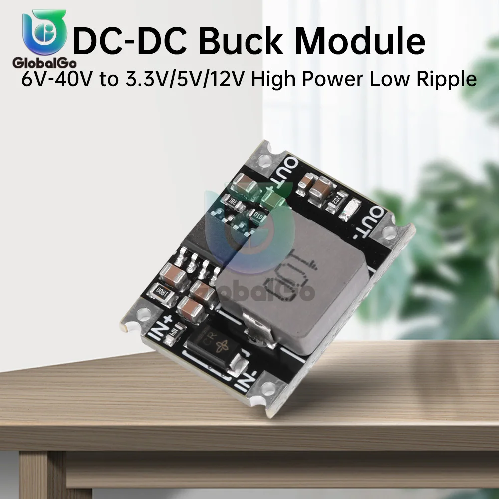 

Adjustable Step Down Converter Board DC-DC 6V-40V to 3.3V 5V 12V 5A Mini Buck Power Module Voltage Regulator PCB Board