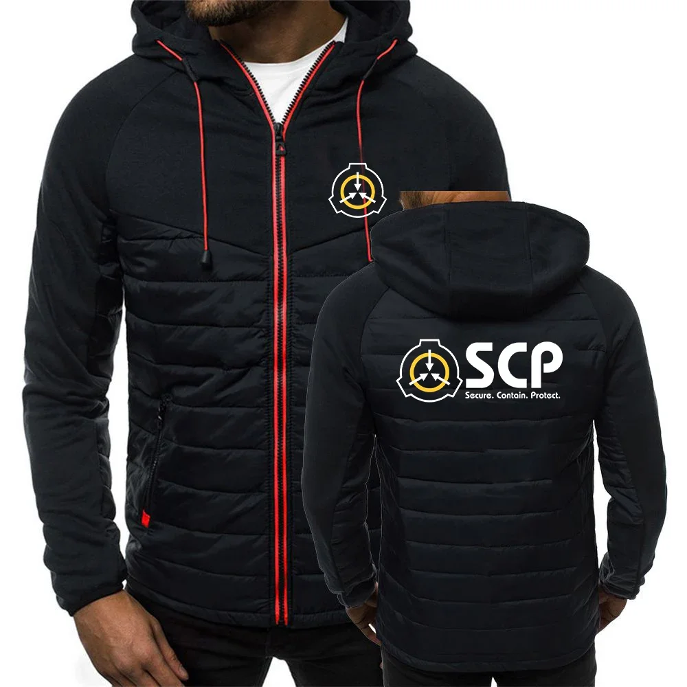 2024 New SCP Foundation Secure Contain Protect Spring and Autumn Hot Sale Classics Seven Color Hooded Cotton Padded Jacket Tops