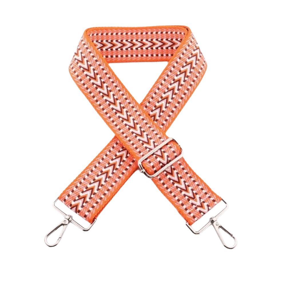 Polyester Bag Shoulder Strap 5cm Width Ethnic Pattern Crossbody Belt Adjustable Jacquard Craft Wide Bag Sling