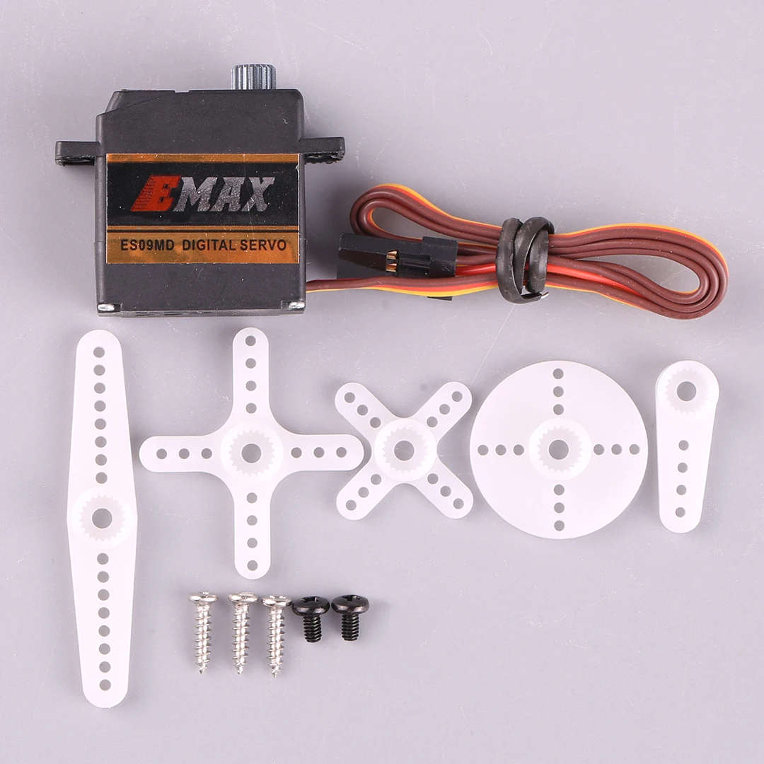 EMAX-Impermeável Metal Servo Digital com Engrenagens, ES09MD, 14.8g, RC Car, helicóptero, barco, Avião Acessórios, Original