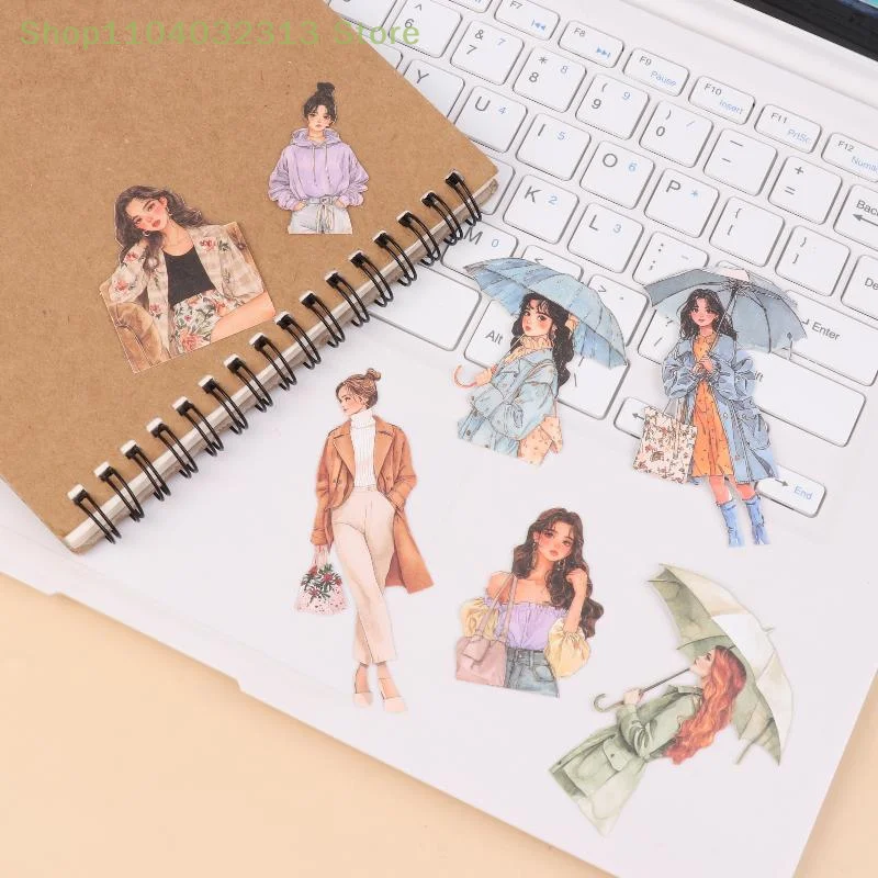 

20 шт., наклейки для городских девушек, каваи, канцелярские наклейки, городской мусорный журнал, планировщик, декоративная наклейка, наклейки для скрапбукинга, сделай сам