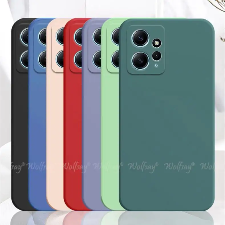 For Xiaomi Redmi Note 12 Case Liquid Silicone Plain Rubber Protector Redmi Note 12 Pro Case For Redmi Note 12 Pro Plus 12S Cover