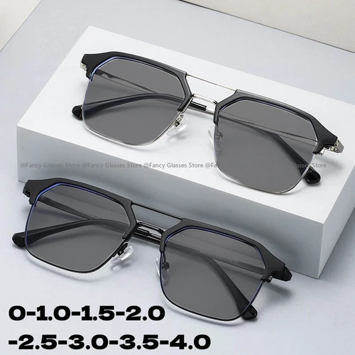 Gafas de sol con montura cuadrada para hombre y mujer, lentes populares para miopía, viajes, vacaciones al aire libre, Anti-UV