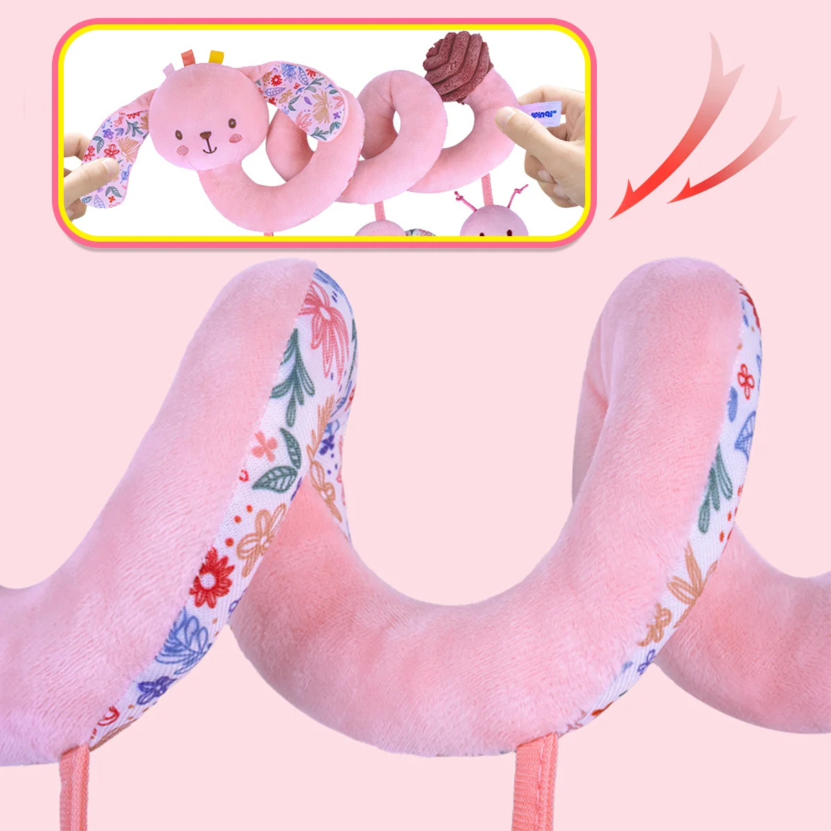 Autositz-Spielzeug, sensorisches Spielzeug für Kleinkinder, hängendes Kinderwagen-Zubehör, Neugeborenen-Spielzeug für Autositz, Kinderwagen, Kinderbett-Spielzeug