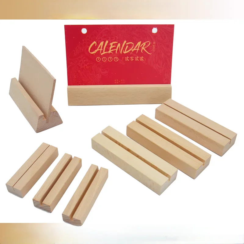 Wood Base Table Numbers Place Card Holder Display Stands Wedding Name Menu Clip Memo Note Card Holder