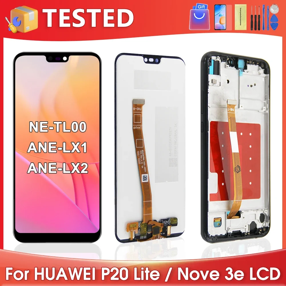 

5.84''For HUAWEI P20 Lite For Nova 3e ANE-LX1 LX3 LX2 LCD Display Touch Screen Digitizer Assembly Replacement