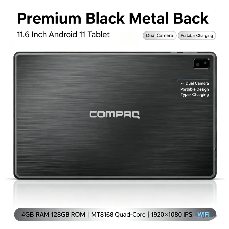 11.6 INCH 4GB RAM 128GB ROM CT211 OS Android 11 Tablet PC CPU MT8168 Quad Core 1920 x 1080 IPS  Screen WIFI Dual Camera Type-C