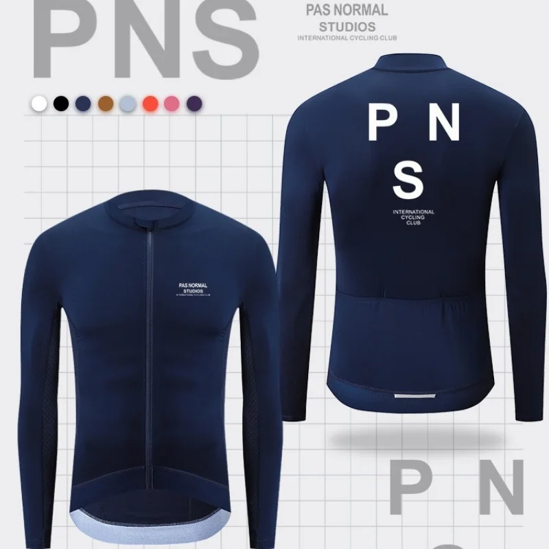 Men's PNS Cycling Long Sleeve Top MTB Road Bike Outdoor Professional High Stretch Cycling Jersey Team Bicycle Clothings