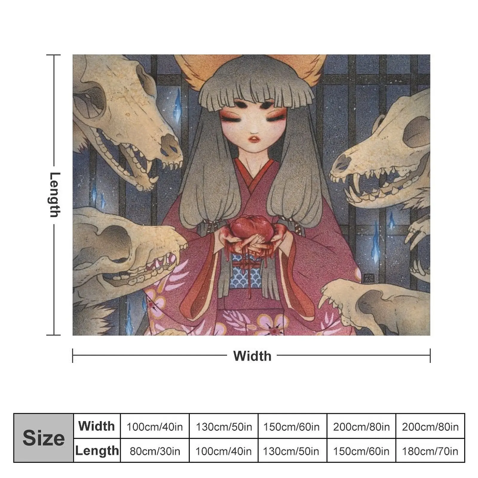 Appeasing the Whispering Spirits Throw Blanket Thin Warm manga Thermal Blankets