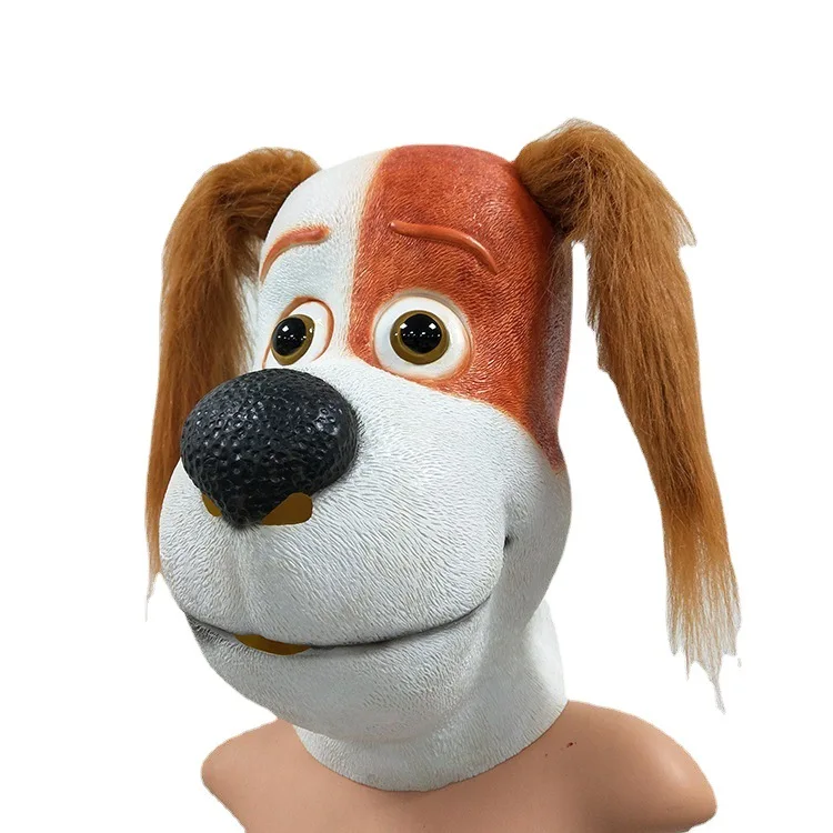 หน้ากากแม็กซ์จากเรื่องชีวิตลับของสัตว์เลี้ยง ‌   หน้ากากสุนัข หน้ากากคลุมศีรษะเต็มใบ สำหรับงานฮาโลวีน งานแฟนซี งานคอสเพลย์ อุปกรณ์ประกอบชุด