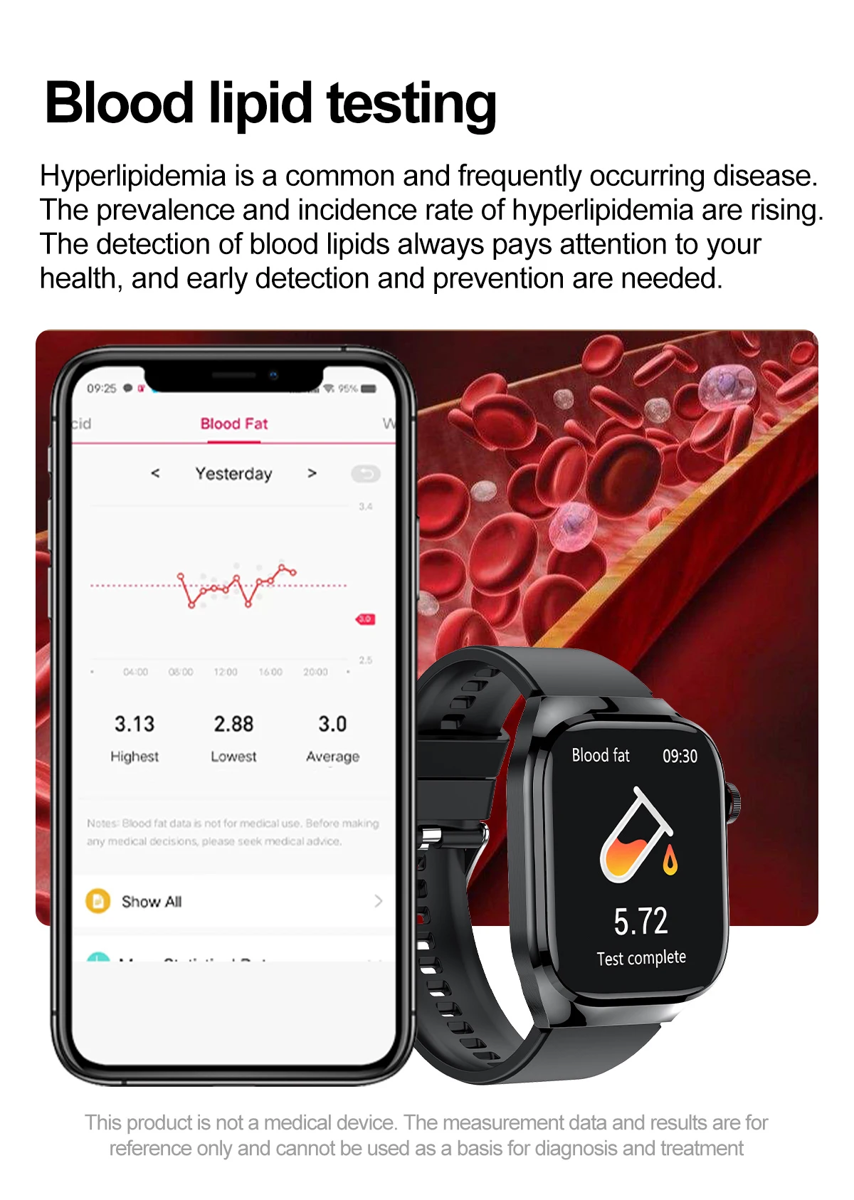 Neue Präzise Herzfrequenzmessung Smartwatch für Männer EKG Blutdruck Lipide Harnsäure Bluetooth-Anruf Gesundheits-Smartwatch Armband – Detail 11