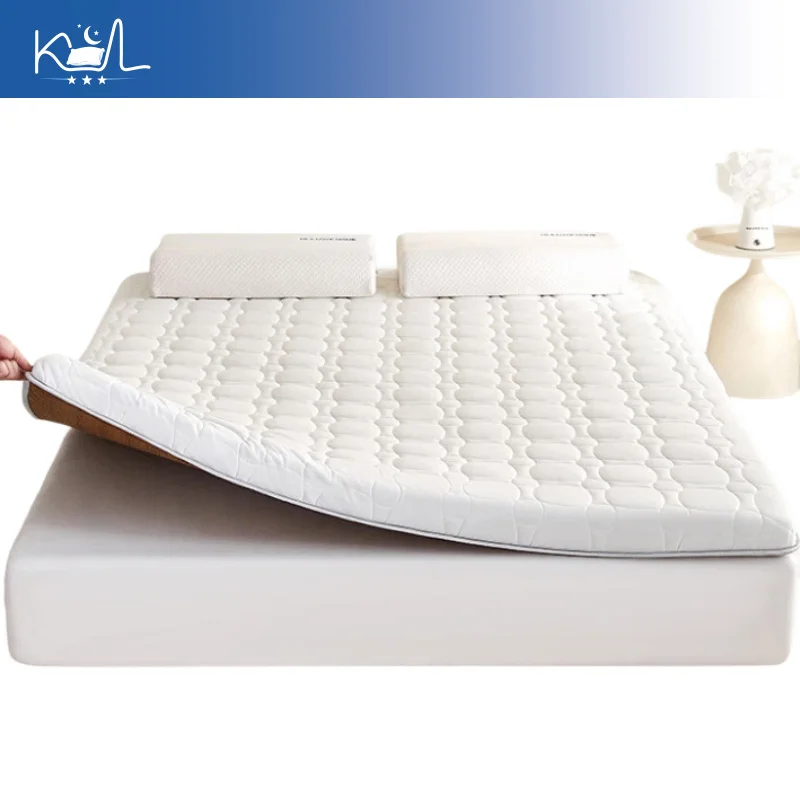 

Reversible Ice Silk Cooling Mat, Summer Bed Pad with Soybean Fiber & Sponge Layer, Soft Breathable Mattress Cover, Lightweight