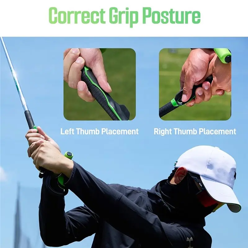 Golf Swing Trainer Golf Grip Trainer Instant Feel-Based Feedback Golf Training Aid Golf Grip Kit Eco-Friendly