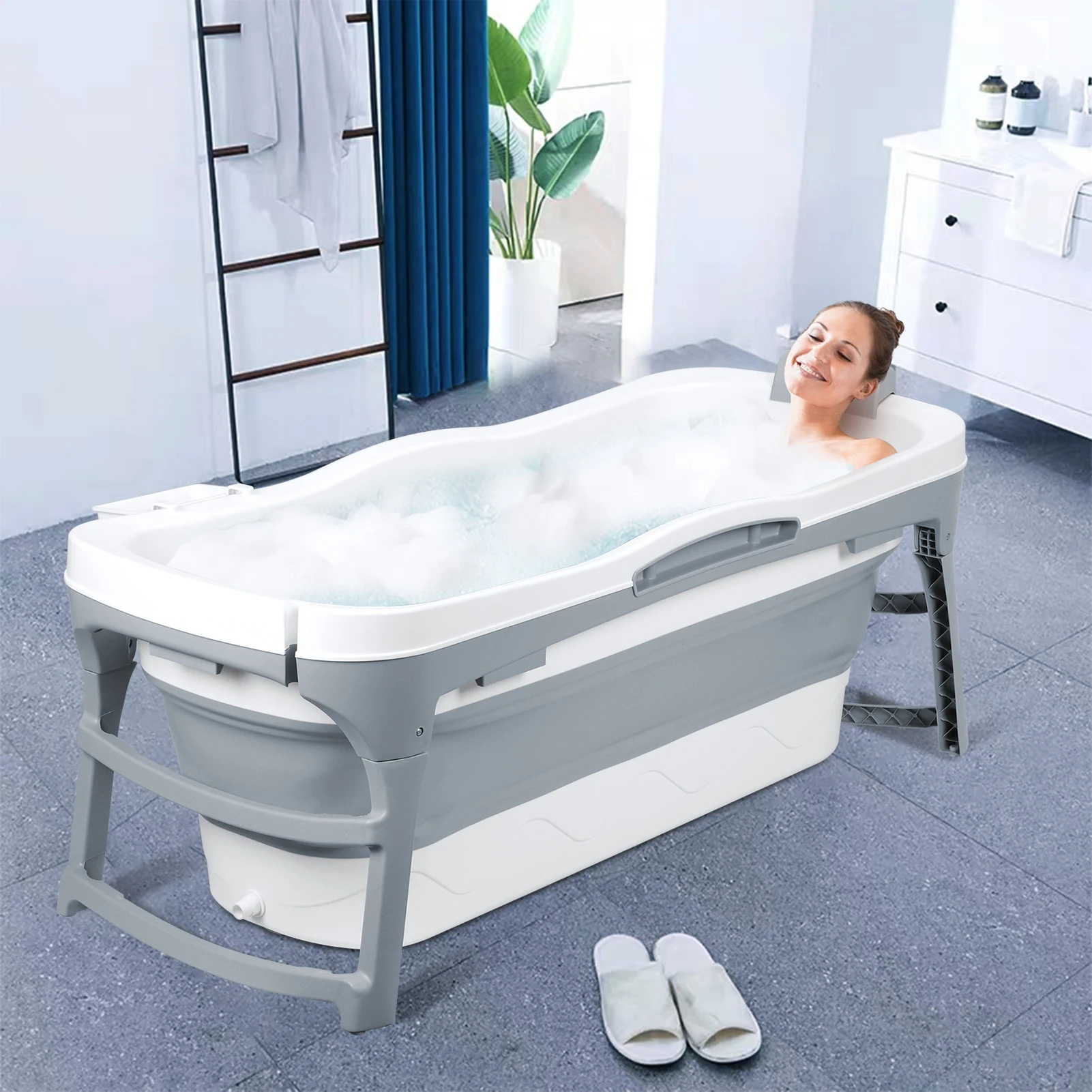 Portable Folding Bathtub Adult Children Swimming Pool Large Freestanding Bathtub Bath Bucket Insulation Bathing Bath household ﻿