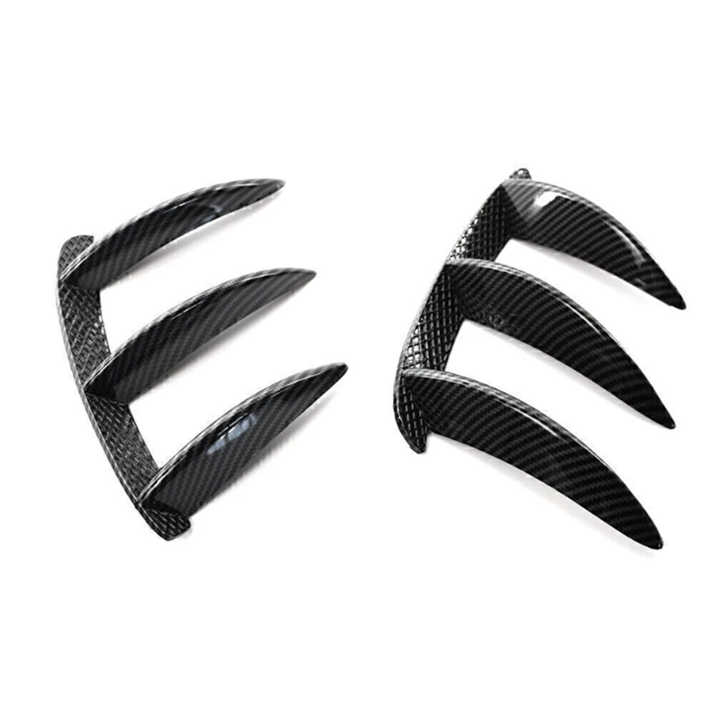 Car Carbon Fiber Rear Bumper Spoiler Side Air Outlet Wing Canard Fin For Mercedes Benz A Class W176 A200 A260 For AMG