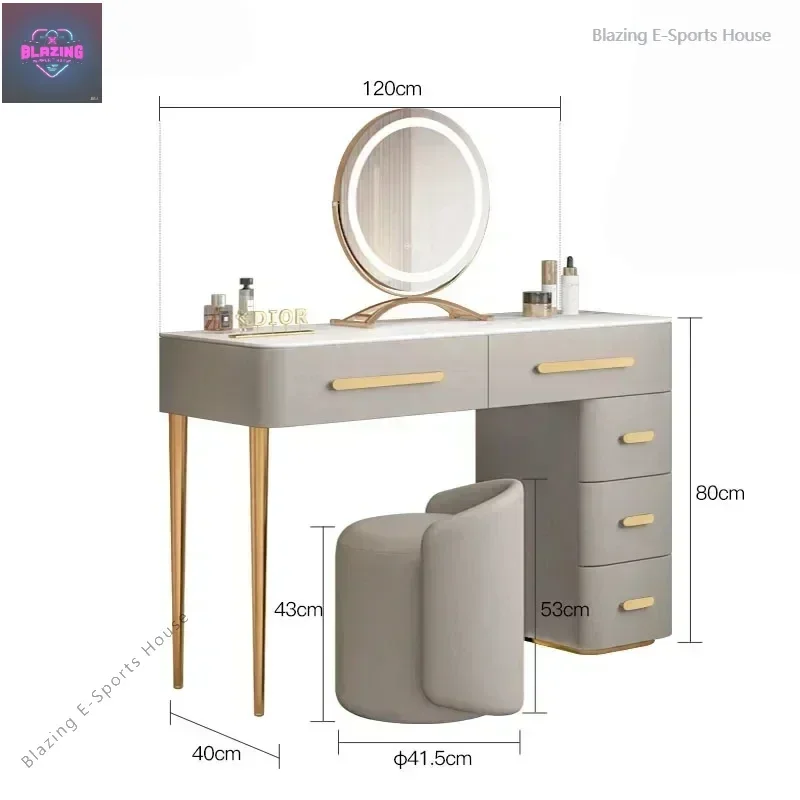 European Drawer Luxury Nordic Dressing Table Storage Bedroom Furniture