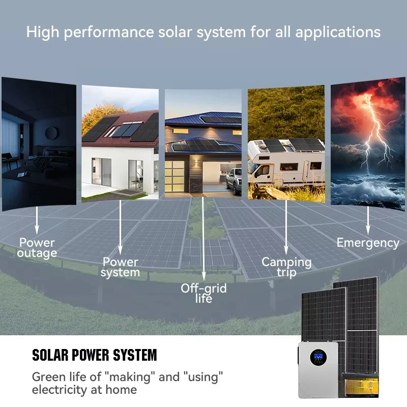 Hybride Solar Battery Energy System 6.2kw-26kwh Complete Home Solar Kit Lithium Ion Batterijen MPPT Controller voor thuis