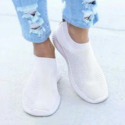 Mode Sneaker für Frauen Sport Sneaker neue Trainer atmungsaktive Frauen Sneakers Slip on Socke Frau Schuhe Damen flache Schuhe