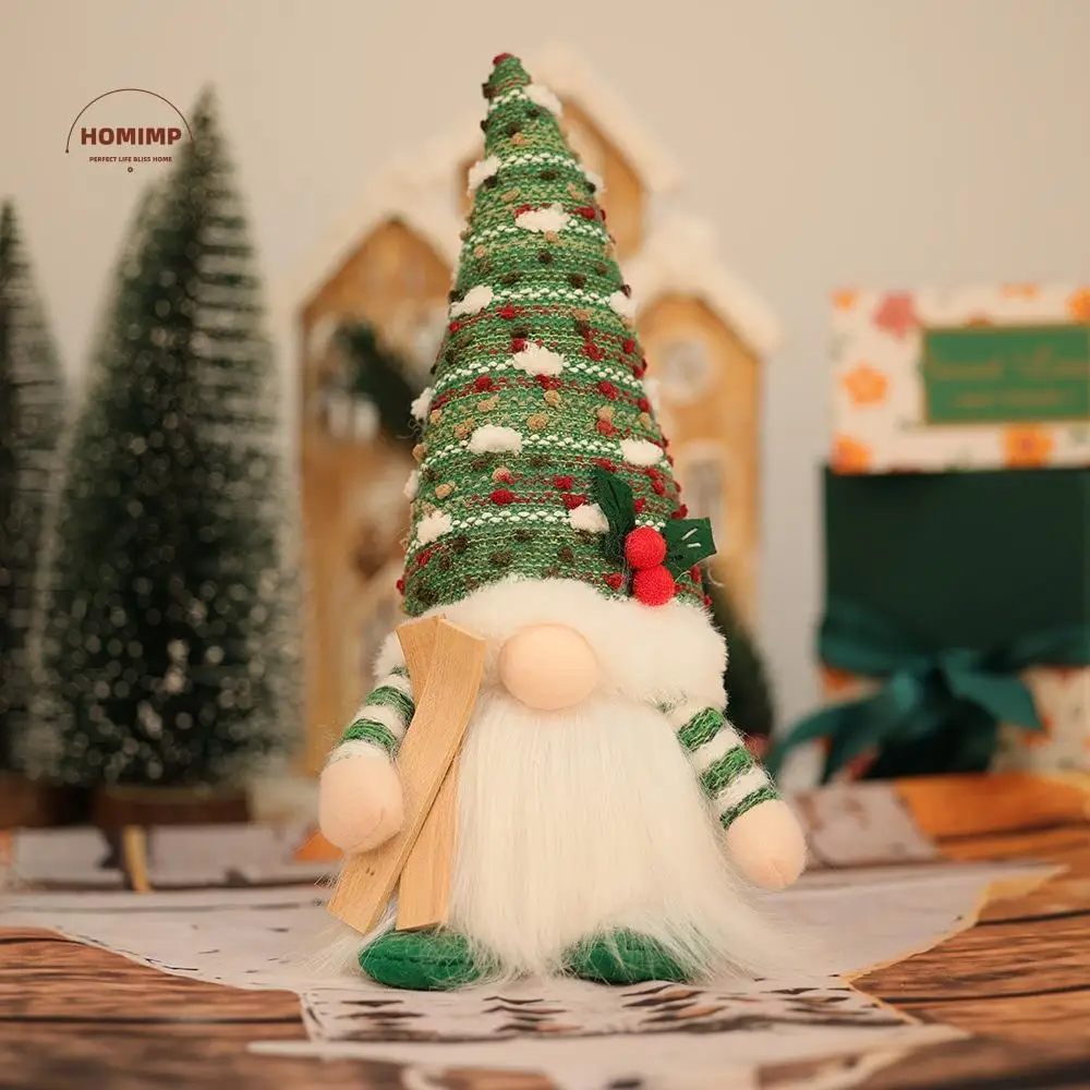 

Xmas Gifts Creative Glowing Gnome Reusable with Light Faceless Doll Cute Cartoon Xmas Tree Pendant Desktop Decor