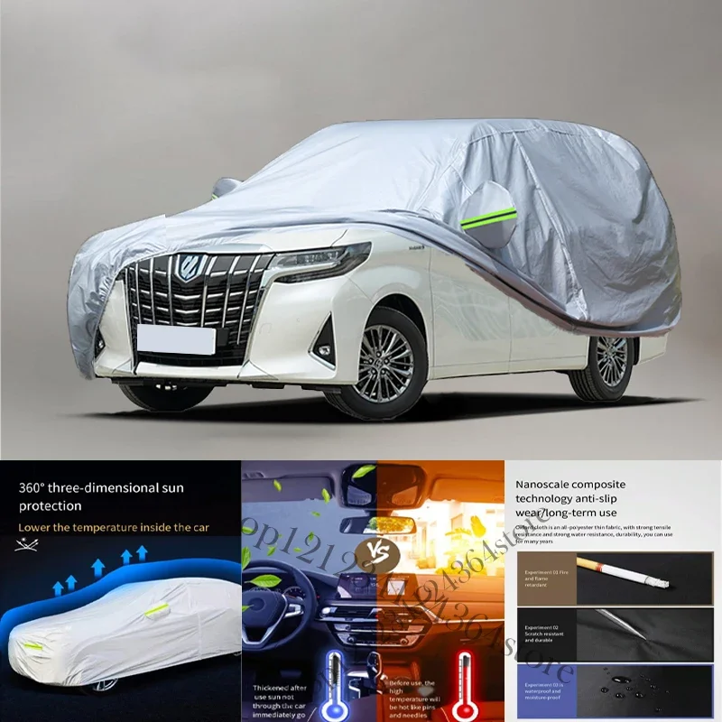 

For Toyota alphard fit Outdoor Protection Full Car Covers Snow Cover Sunshade Waterproof Dustproof Exterior Car cover