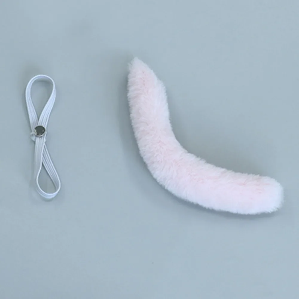 Headband Doll Cat Ears Tail Hair Decor Cat Ear 20cm Plush Doll Headwear Cosplay Dress Up Cotton Doll Animal Ear