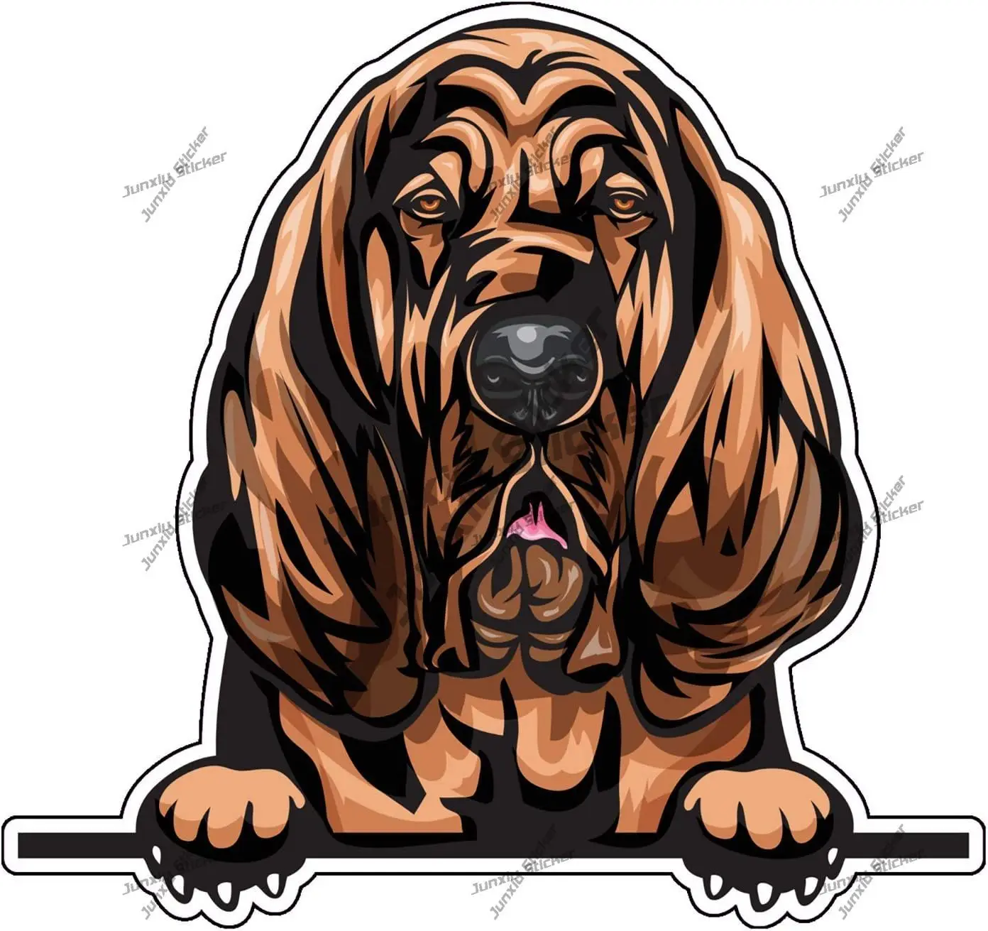 Bloodhound Vinyl Decal Cartoon Dog Breed Sticker for Bumper Laptops Tumblers Windows Cars Trucks Walls JDM Sticker Accesorios