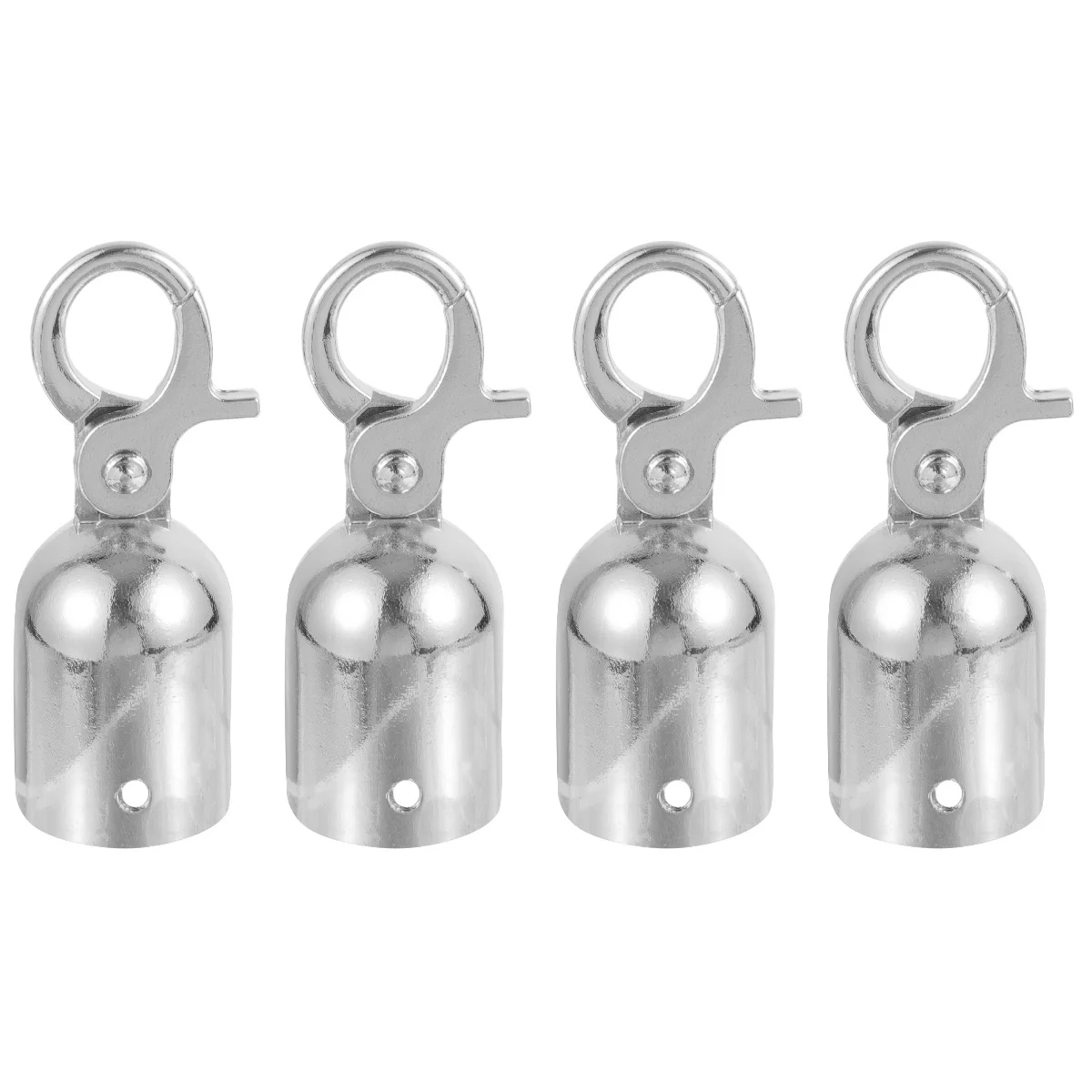 

4 PCS Rope End Stop Stopper Cord Caps Fence Screw Guardrail Decking Fittings with Hook Snap Stainless Steel Ends