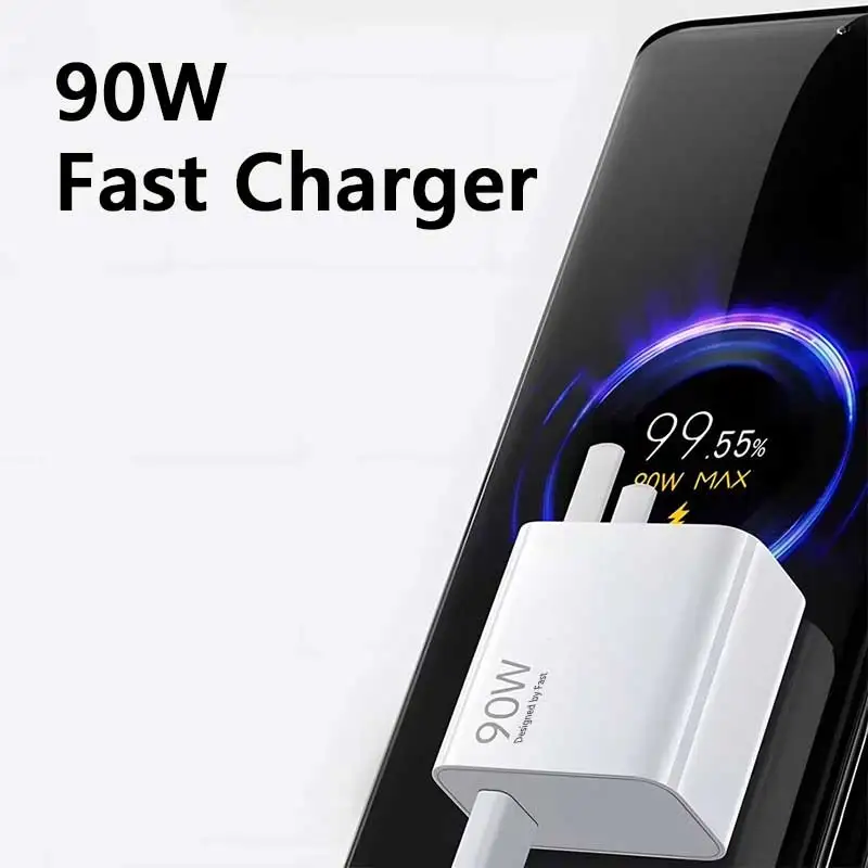 New 90W USB Type C Charger Fast Charging Data Cable USB Phone Charger Adapter Eu Plug Adapter For Xiaomi