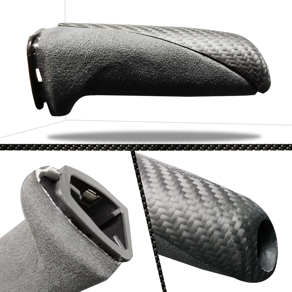 For BMW F22 E90 E92 E60 E39 F30 F31 F32 F34 F35 F10 F20 F80 F82 Handbrake Grips Cover Real Carbon Alcantara Interior Accessories