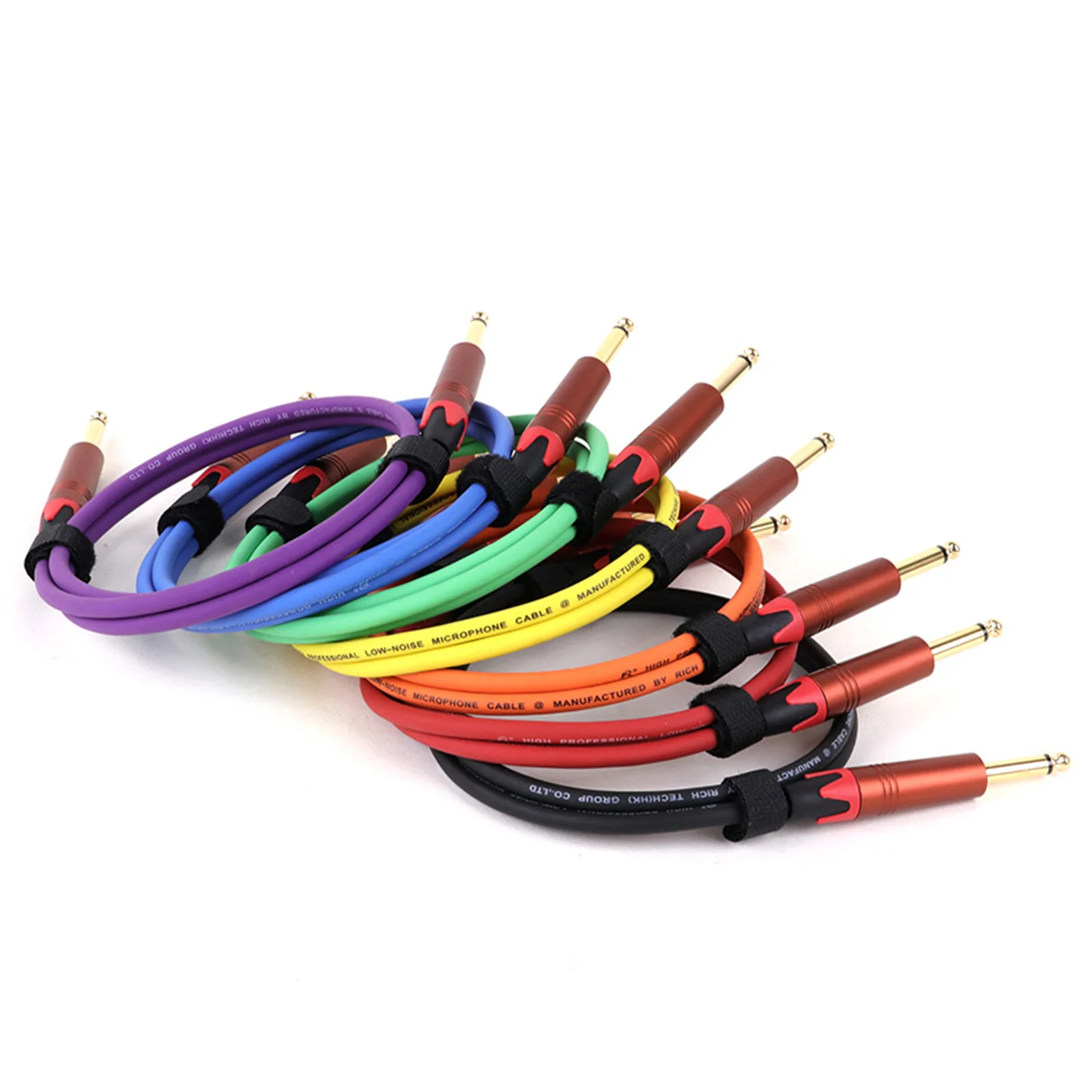 0.3M-25M Multiple colors High Quality 6.35mm 1/4 Inch TS Male Jack to 6.35mm 1/4 Inch TS Male Jack to Straight Patch Cable