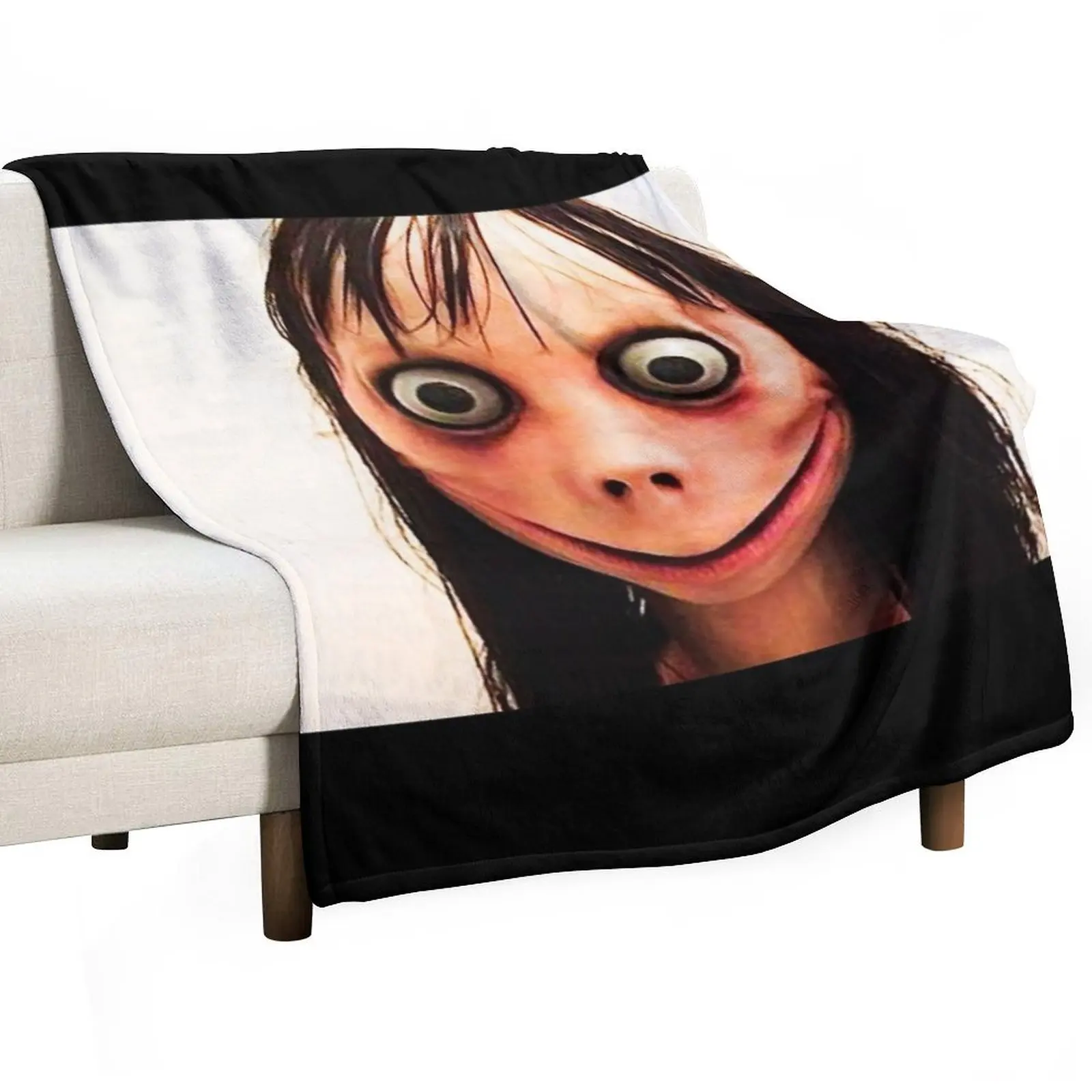 

Momo (Creepypasta) Throw Blanket Hair Furry Designers sofa bed Blankets