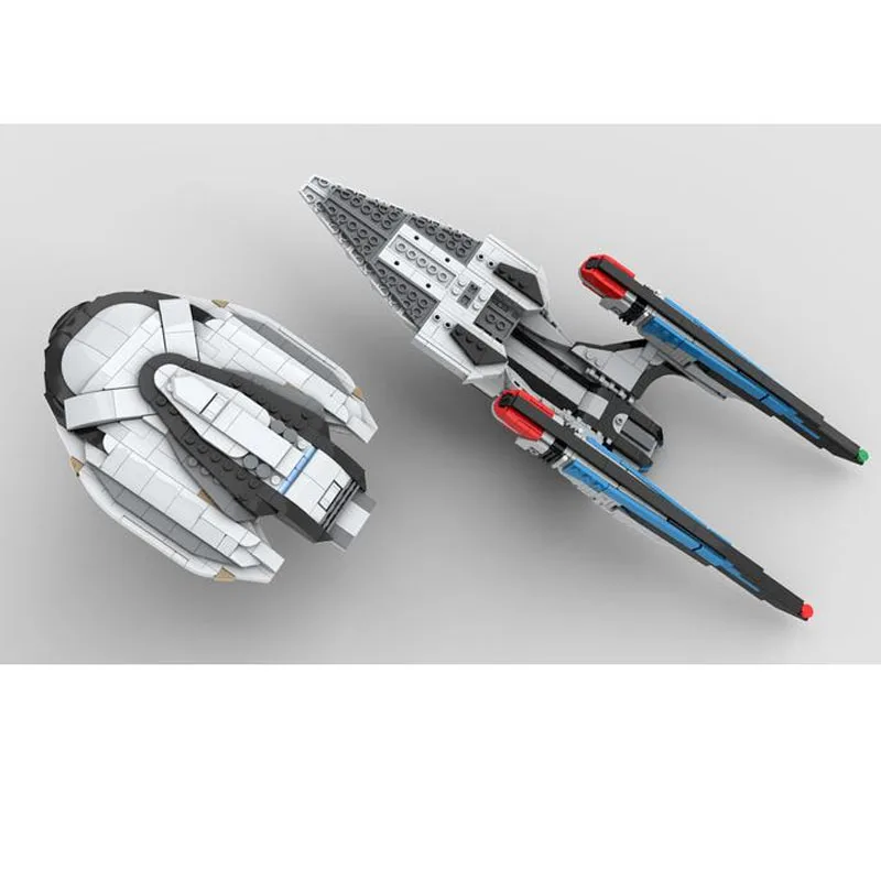 เรือบรรทุกเครื่องบินองค์กรแบบ USS ยานอวกาศ MOC-178594 NCC-1701-F 1054ชิ้นอาคารเชิงกลโมเดล mainan balok ของขวัญคริสต์มาส