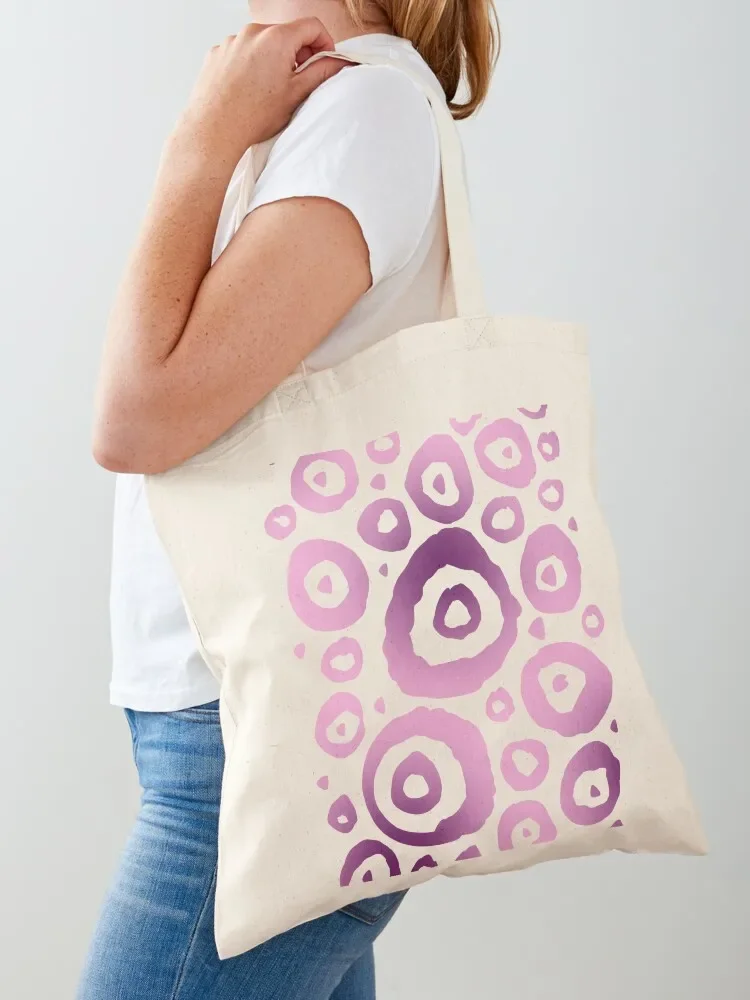 

Purple Circle Pattern Tote Bag Cloth bags bags woman 2025 supermarket folding bag hand bag