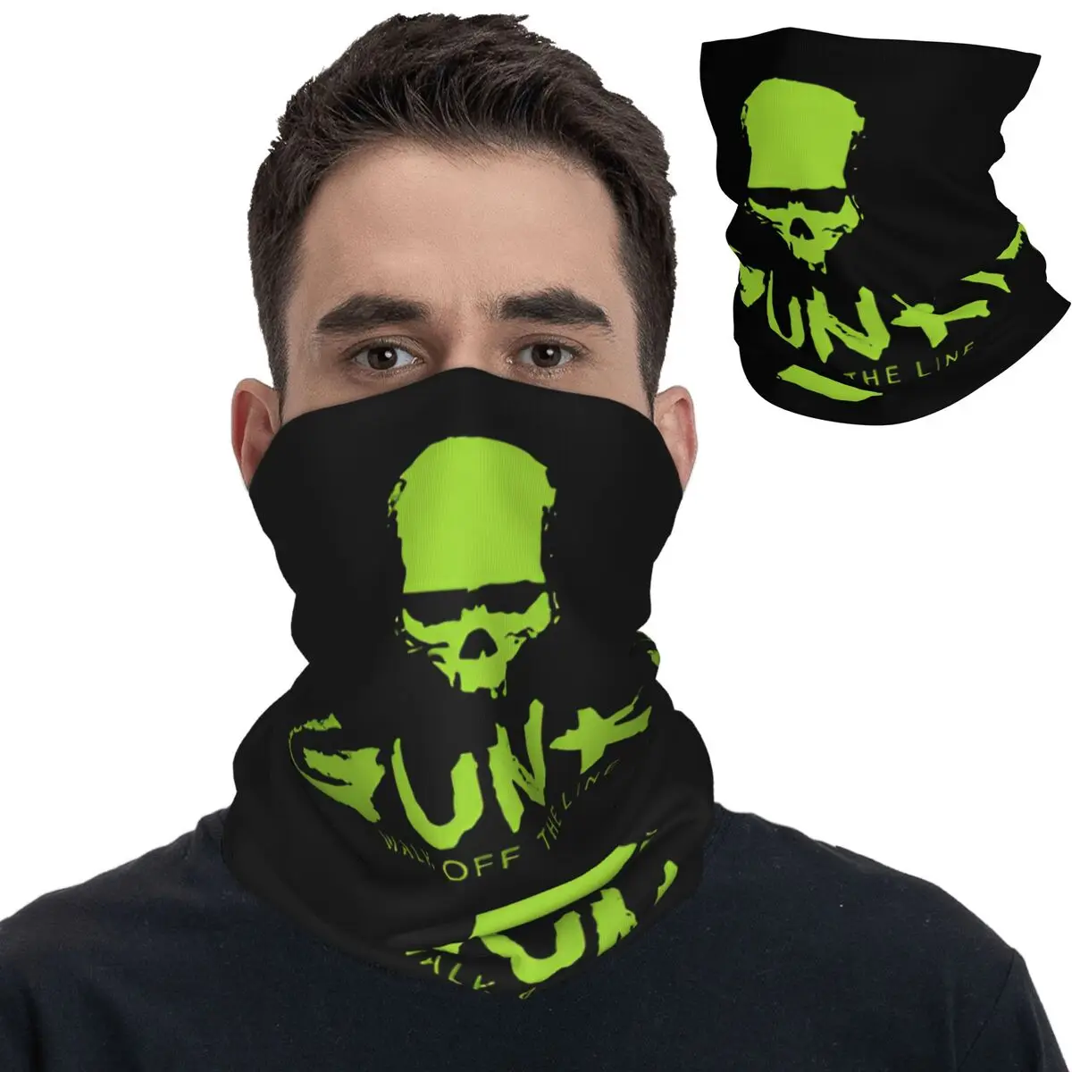 Gunki LOGO Bandana Neck Cover Printed Fishing Magic Scarf Multi-use Balaclava Hiking for Men Women Adult All Season