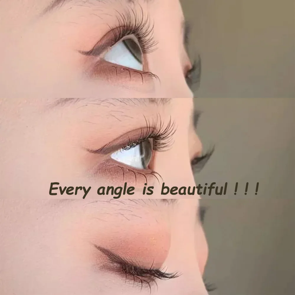 1/Box 120 Bündel Mink Falsche Wimpern Natürliche Fischschwanz-Wimpern 3D Russische Einzelwimpern-Verlängerung Cluster Make-up-Werkzeug Großhandel – Detail 8