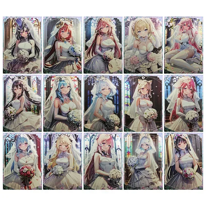 Anime Goddess Story Rare PR Collectible Card Elysia Nilou Clorinde Yae Miko Hu Tao Keqing Kokomi Toys for boys Birthday Present