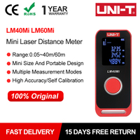 UNI-T Mini Laser Distance Meter 40m 60m Range Finder LED Display Digital Tape Measure Rechargeable Handheld Rangefinder