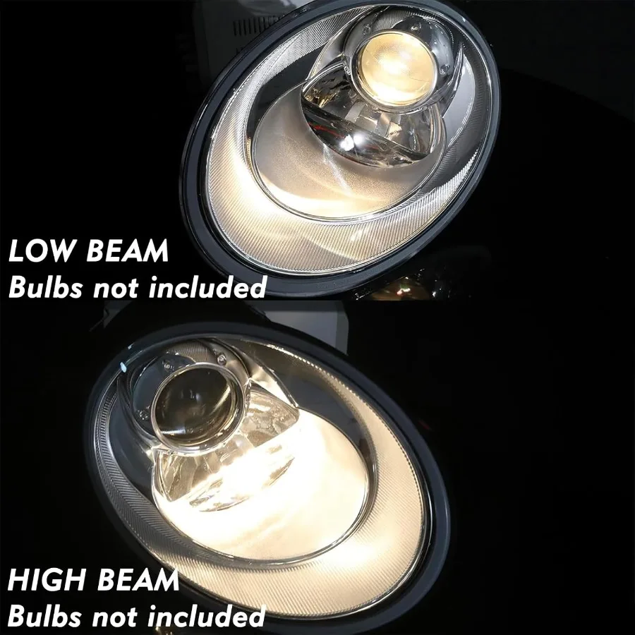 Хромированные фары в сборе для VW Volkswagen 20062010 Beetle, 2-дверный трансформируемый хэтчбек, галогенный проектор для водителя и пассажира