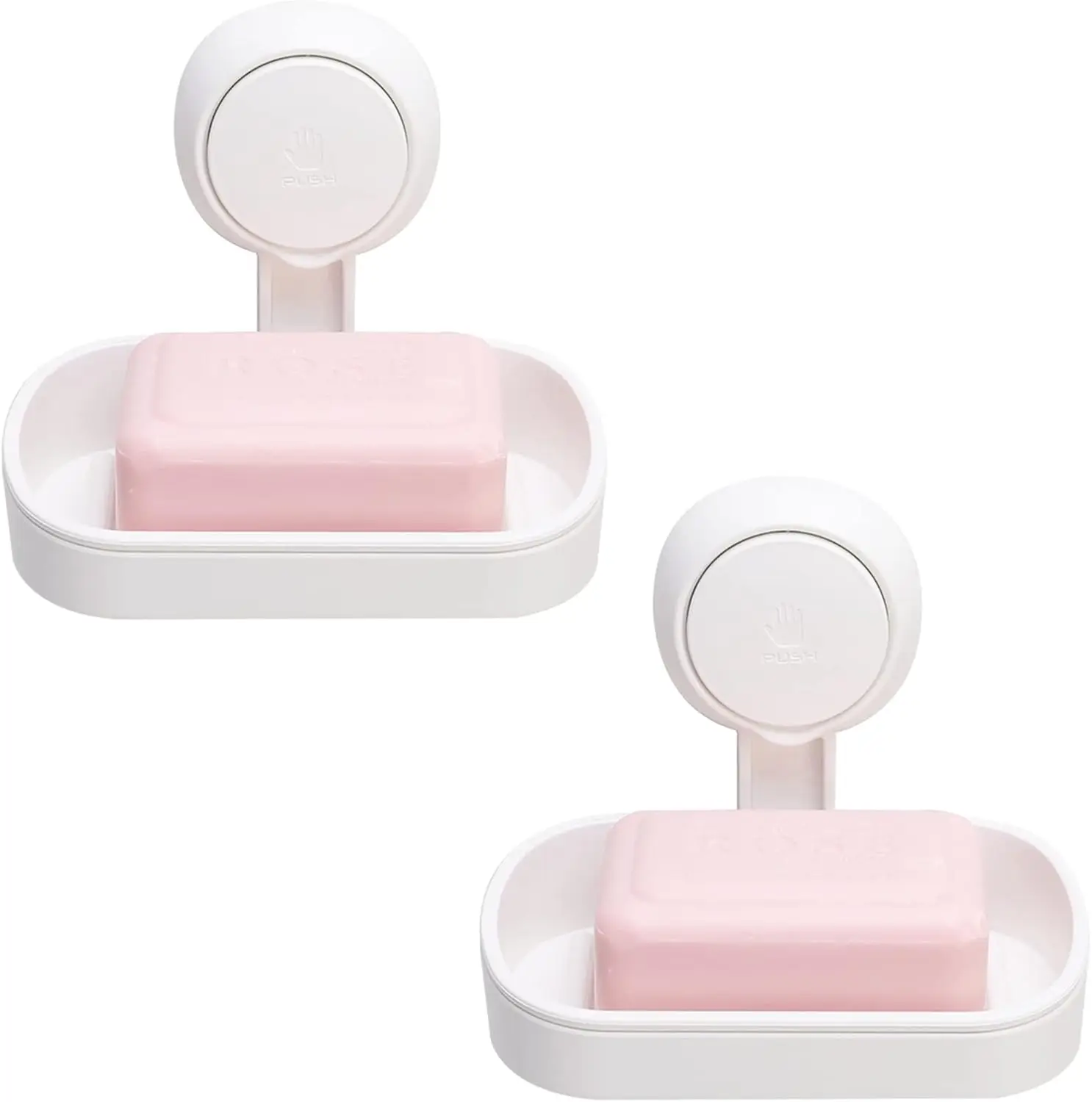 

TAILI 2PCS Soap Holder Without Drilling Bathroom Soap Dish With Drain Water Wall Soap Dish Organizer Bathroom Accessories