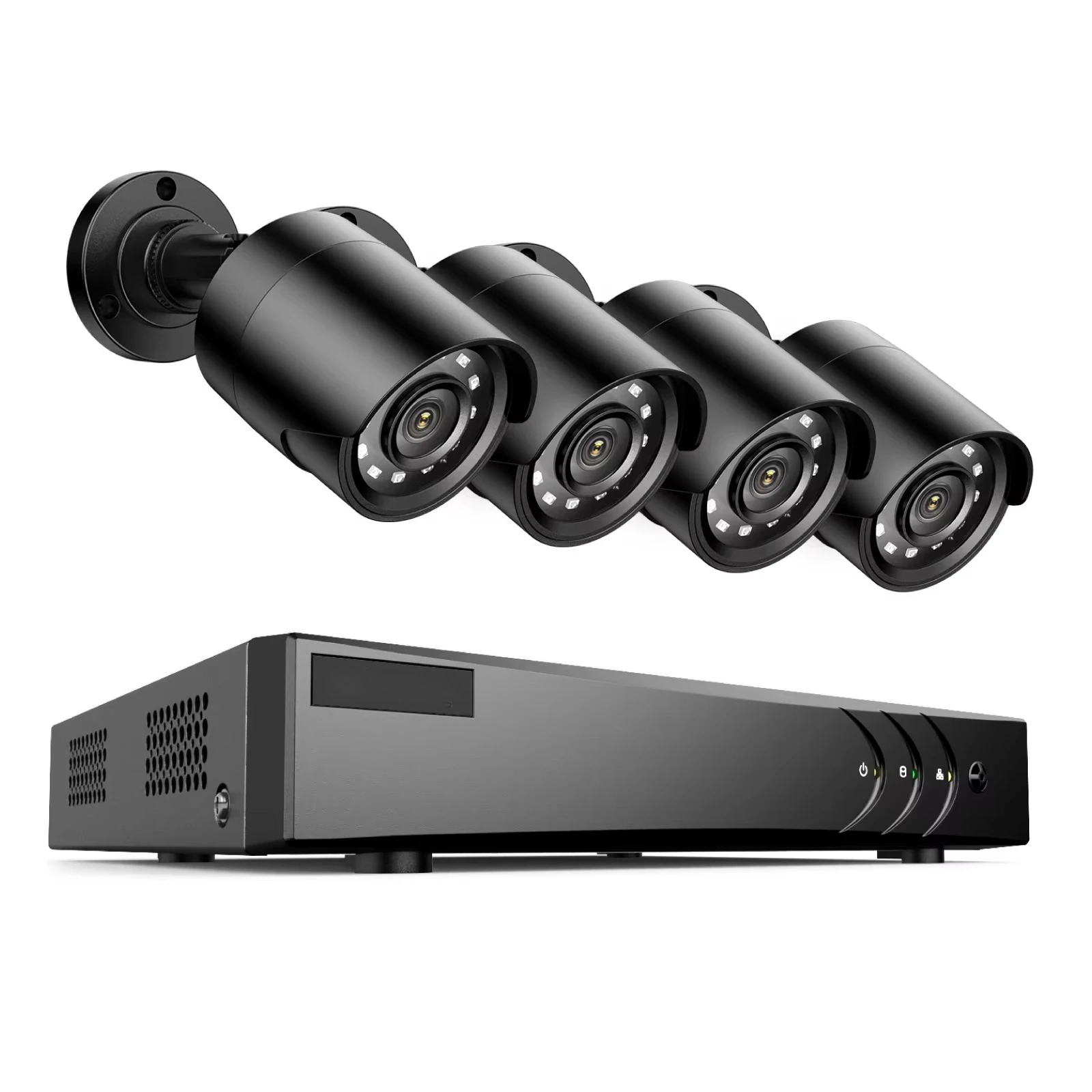 ANNKE 4CH 5MP H.265 + 5 في 1 نظام أمان DVR P2P تشغيل الوصول عن بعد 4 قطعة 1080p HD CCTV خارجي